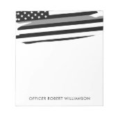 細パーソナライズされた銀線矯正官 ノートパッド (正面)