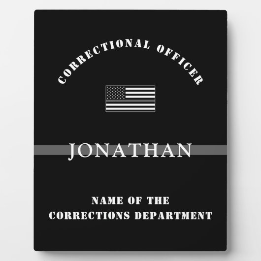 細パーソナライズされた銀線矯正官 フォトプラーク (正面)