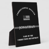 細パーソナライズされた銀線矯正官 フォトプラーク (側面)