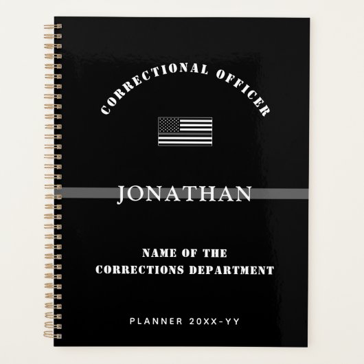 細パーソナライズされた銀線矯正官 プランナー手帳 (正面)