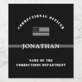 細パーソナライズされた銀線矯正官 ワインラベル (シングルラベル)