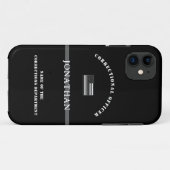 細パーソナライズされた銀線矯正官 Case-Mate iPhoneケース (裏面(横))