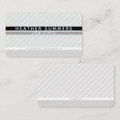 細モダンいストライプのミニマル 名刺 (正面/裏面)