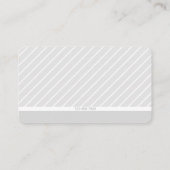 細モダンいストライプのミニマル 名刺 (裏面)