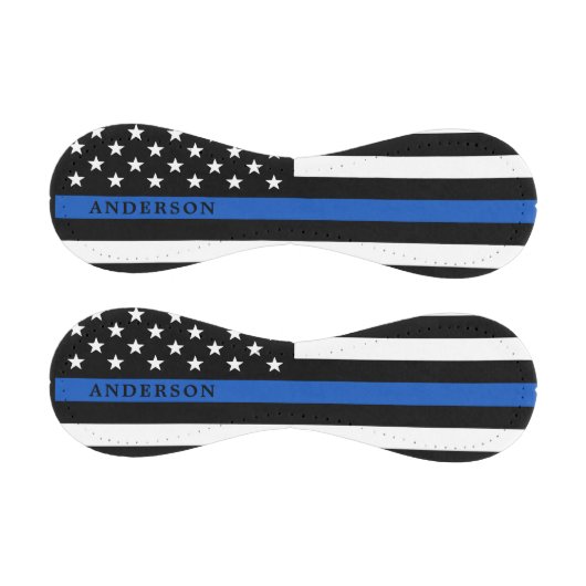 細モダン青の線パーソナライズされた警官 野球ボール (パネル)