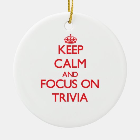 細事の平静そして焦点を保って下さい セラミックオーナメント (正面)