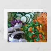 細切りにした野菜 ポストカード (正面/裏面)