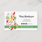 細切りベジシェフまたはケータリングまたはレストラン 名刺 (正面)