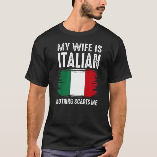 細君は夫イタリアンを怖がる者は無い Tシャツ (正面)