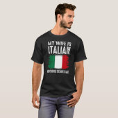 細君は夫イタリアンを怖がる者は無い Tシャツ (正面フル)