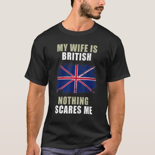 細君は英国に居ても怖くない Tシャツ (正面)