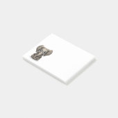 細字用レンズを持つかわいいベビー象の子牛 ポストイット (アングル)