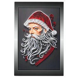 細工されたサンタ メタルプリント