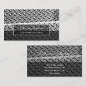 細工された抽象芸術ダイヤモンド金属プレート表面ブシン 名刺 (正面/裏面)