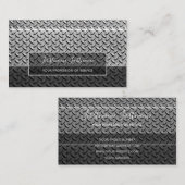 細工された抽象芸術ダイヤモンド金属プレート表面ブシン 名刺 (正面/裏面)