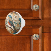 細工された鳥 セラミックノブ