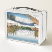 細工カスタムメタールボックスファッション的に充填された金属。 メタルランチボックス (裏面)