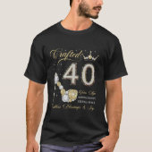 細工40年前40歳40歳 Tシャツ (正面)