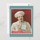 細断された魚のヴィンテージ食品と芸術 ポストカード (正面/裏面)