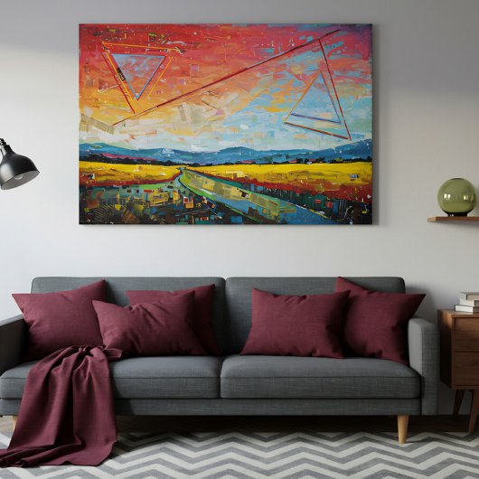 細断水平線 キャンバスプリント