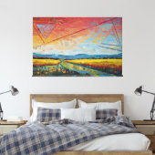 細断水平線 キャンバスプリント (インサイチュ (寝室))