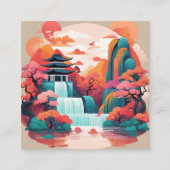 細網膜スペインの伝統的スタイル中国ので スクエア名刺 (正面)