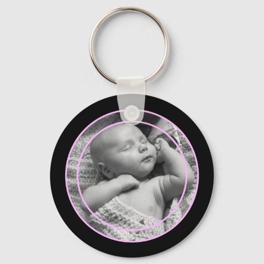 細線フォトキーチェーン キーホルダー (正面)