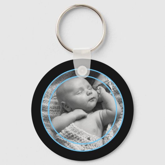 細線フォトキーチェーン キーホルダー (正面)