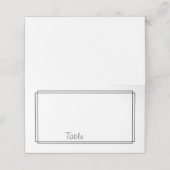 細線縁ど白黒 プレイスカード (外部開封)