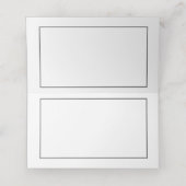 細線縁ど白黒 プレイスカード (内部開封)