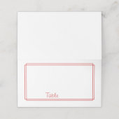 細線縁どlの赤と白座席表 プレイスカード (外部開封)