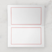 細線縁どlの赤と白座席表 プレイスカード (内部開封)