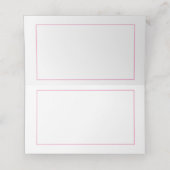 細線縁どlピンクと白座席表 プレイスカード (内部開封)