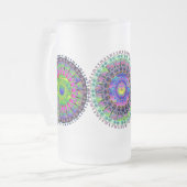 細胞の円形浮彫りのプリントのマグ フロストグラスビールジョッキ (正面左)