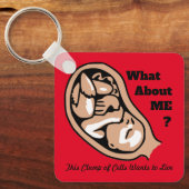 細胞の塊またはベビーのPRO-LIFE キーホルダー (正面)