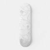 細胞を持っている人の白黒の写真 スケートボード (正面)