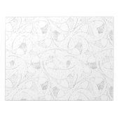 細胞を持っている人の白黒の写真 ノートパッド (正面)