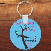 細胞学ユニークツリーll細胞デザイン キーホルダー (裏面)