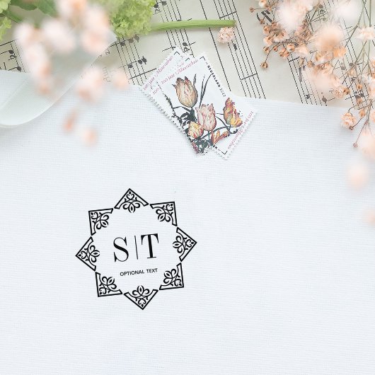 細胞性エレガントモノグラム ラバースタンプ