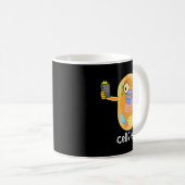 細胞生命科学おもしろい生物学先生プリン化学者 コーヒーマグカップ (正面右)