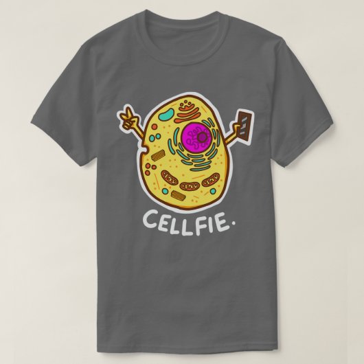 細胞生命科学おもしろい生物学 Tシャツ (デザイン正面)