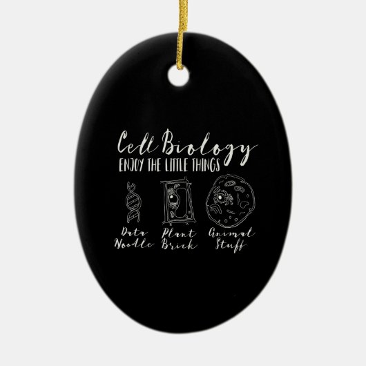 細胞生物学おもしろい学 – nerdyギーク セラミックオーナメント (正面)