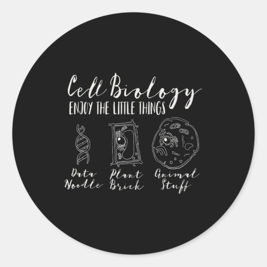 細胞生物学おもしろい学 – nerdyギーク ラウンドシール (正面)