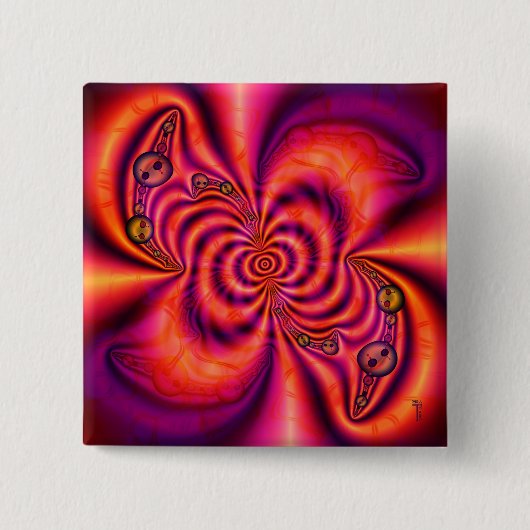 細胞螺線形ボタン 缶バッジ (正面)