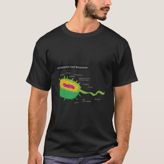 細胞解剖学 細菌 植物細胞 Tシャツ (正面)