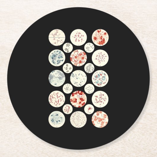 細菌おもしろい微生物学 ラウンドペーパーコースター (正面)