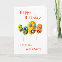 細菌おもしろい誕生日カード