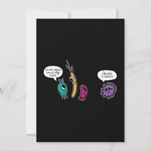 細菌おもしろいPun生物学科学生物学者 シーズンカード (正面)