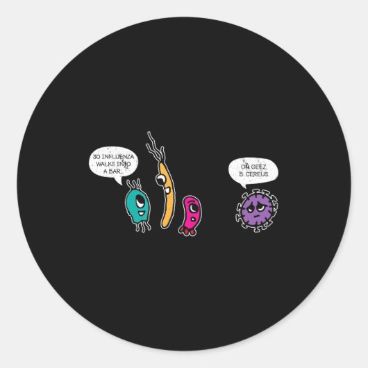 細菌おもしろいPun生物学科学生物学者 ラウンドシール (正面)