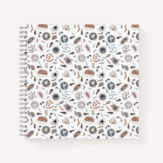 細菌とウイルスのパターン ノートブック (正面)